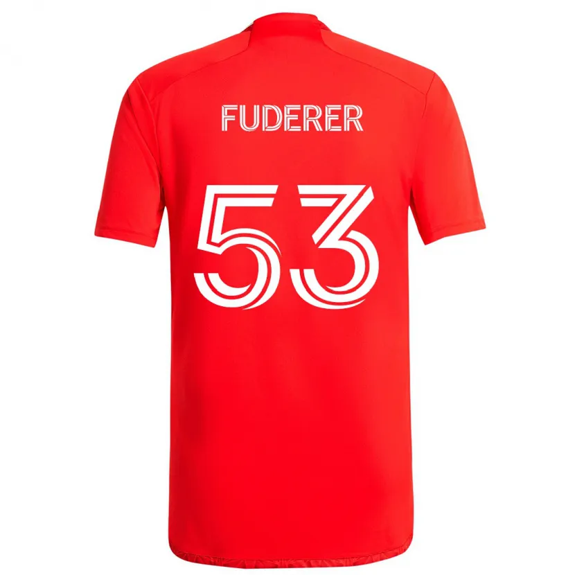 Danxen Kinder Jake Fuderer #53 Rot-Weiss Heimtrikot Trikot 2024/25 T-Shirt