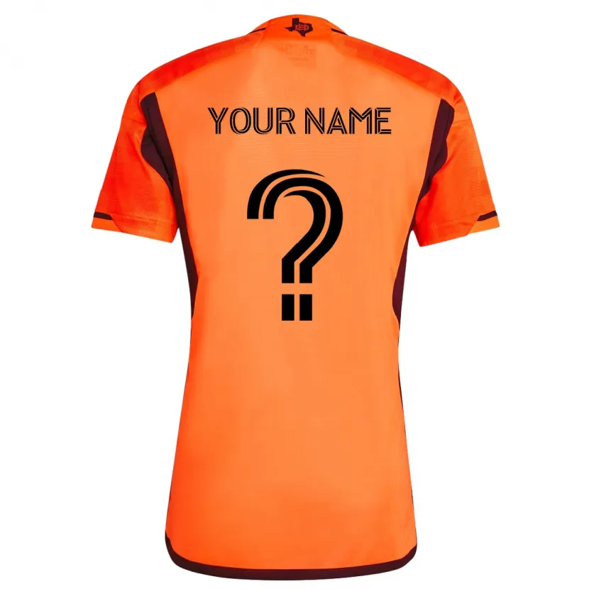 Danxen Kinder Ihren Namen #0 Orange Schwarz Heimtrikot Trikot 2024/25 T-Shirt