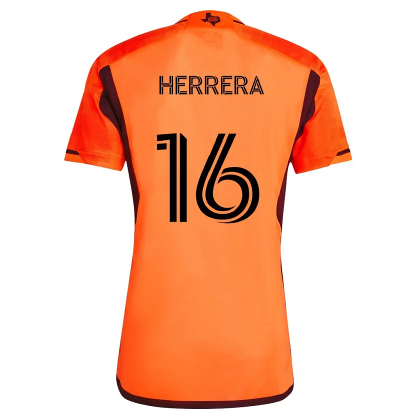 Danxen Kinder Héctor Herrera #16 Orange Schwarz Heimtrikot Trikot 2024/25 T-Shirt