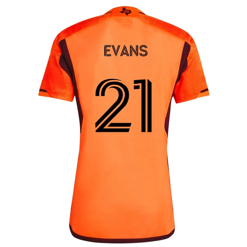 Danxen Kinder Jacob Evans #21 Orange Schwarz Heimtrikot Trikot 2024/25 T-Shirt