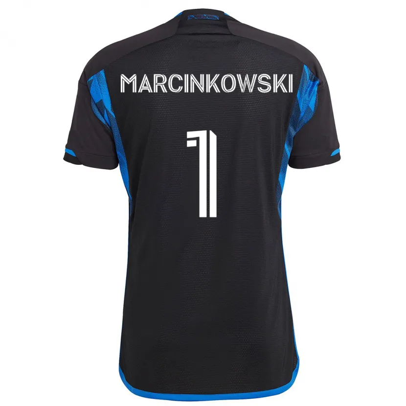 Danxen Kinder Jt Marcinkowski #1 Blau Schwarz Heimtrikot Trikot 2024/25 T-Shirt