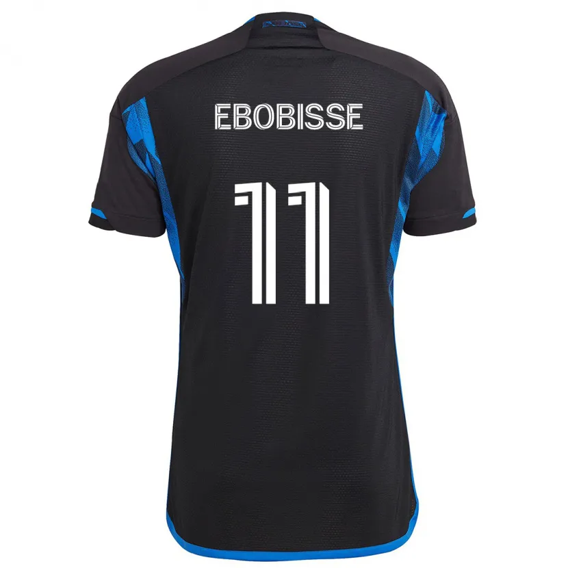 Danxen Kinder Jeremy Ebobisse #11 Blau Schwarz Heimtrikot Trikot 2024/25 T-Shirt