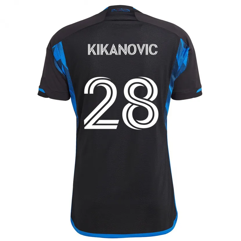 Danxen Kinder Benjamin Kikanović #28 Blau Schwarz Heimtrikot Trikot 2024/25 T-Shirt