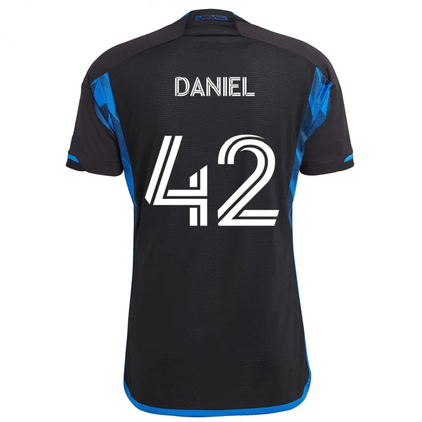 Danxen Kinder Daniel #42 Blau Schwarz Heimtrikot Trikot 2024/25 T-Shirt