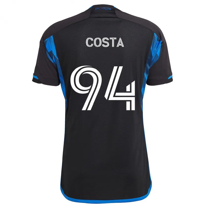 Danxen Kinder Vítor Costa #94 Blau Schwarz Heimtrikot Trikot 2024/25 T-Shirt