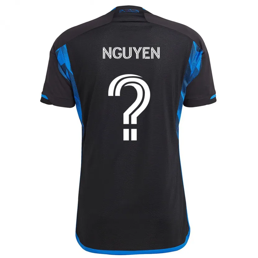 Danxen Kinder Christopher Nguyen #0 Blau Schwarz Heimtrikot Trikot 2024/25 T-Shirt