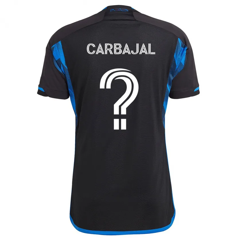 Danxen Kinder Sebastian Carbajal #0 Blau Schwarz Heimtrikot Trikot 2024/25 T-Shirt