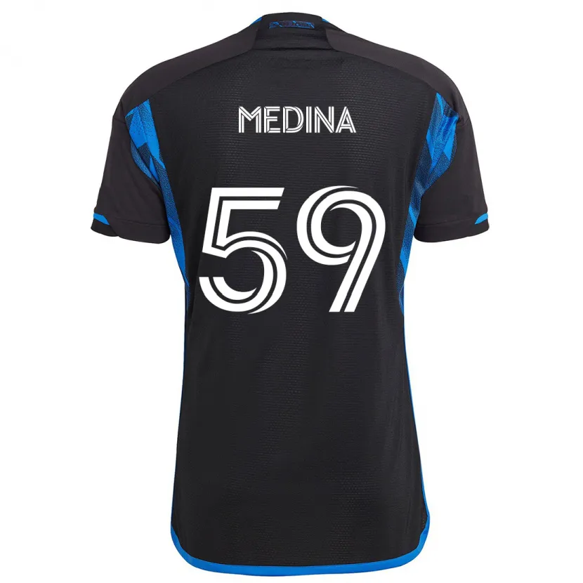 Danxen Kinder Cruz Medina #59 Blau Schwarz Heimtrikot Trikot 2024/25 T-Shirt