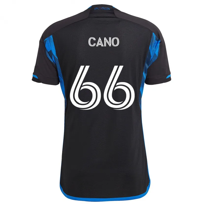 Danxen Kinder Alejandro Cano #66 Blau Schwarz Heimtrikot Trikot 2024/25 T-Shirt