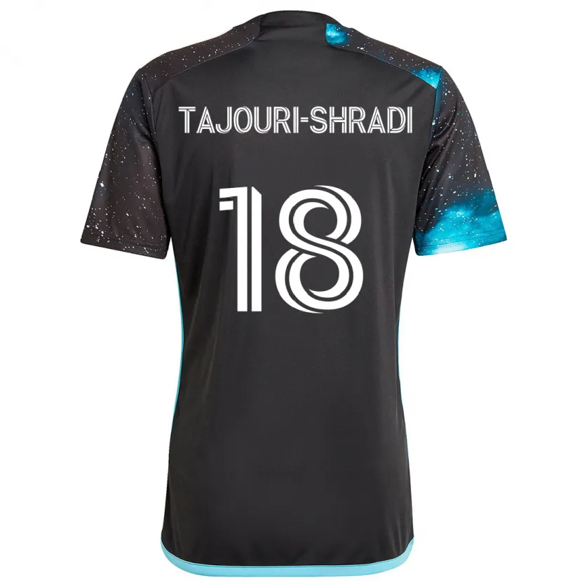 Danxen Kinder Ismael Tajouri-Shradi #18 Schwarz Blau Heimtrikot Trikot 2024/25 T-Shirt