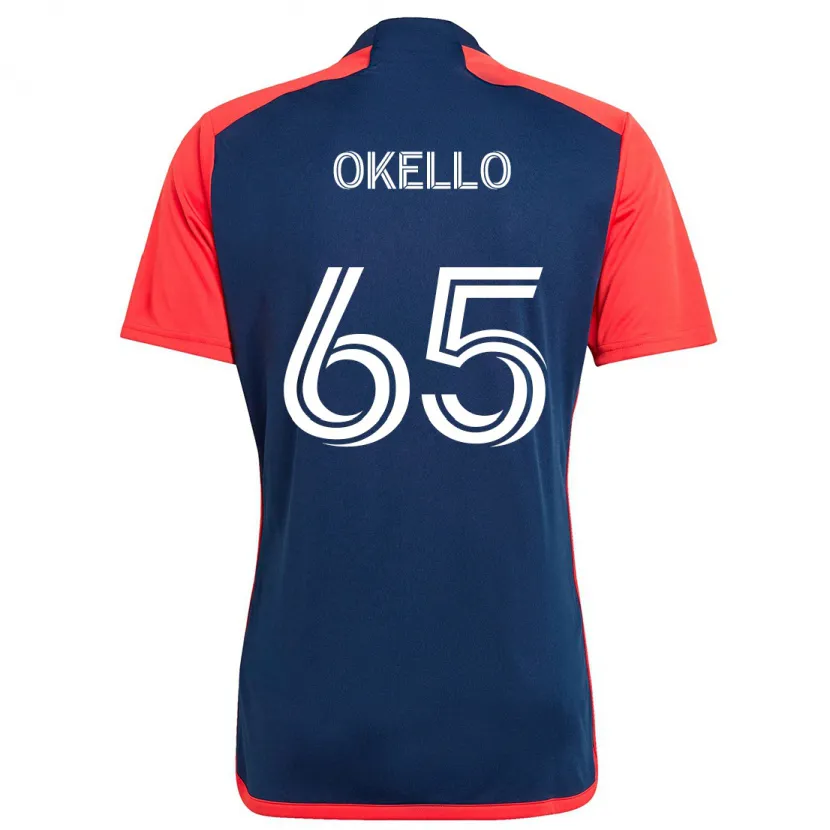 Danxen Kinder Noble Okello #65 Blau Rot Heimtrikot Trikot 2024/25 T-Shirt