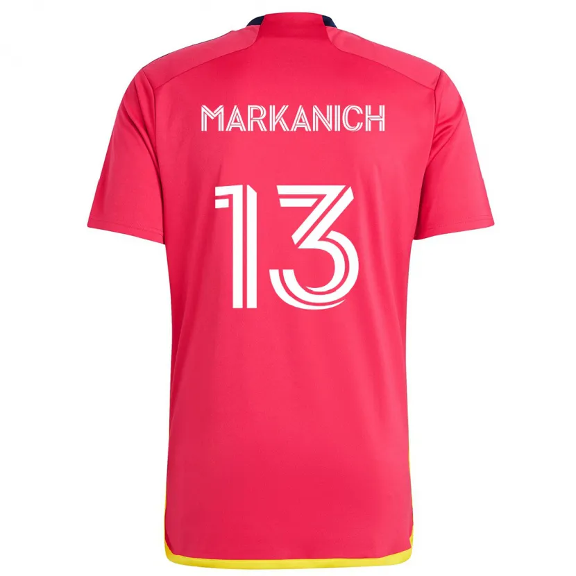 Danxen Kinder Anthony Markanich #13 Rot Blau Heimtrikot Trikot 2024/25 T-Shirt