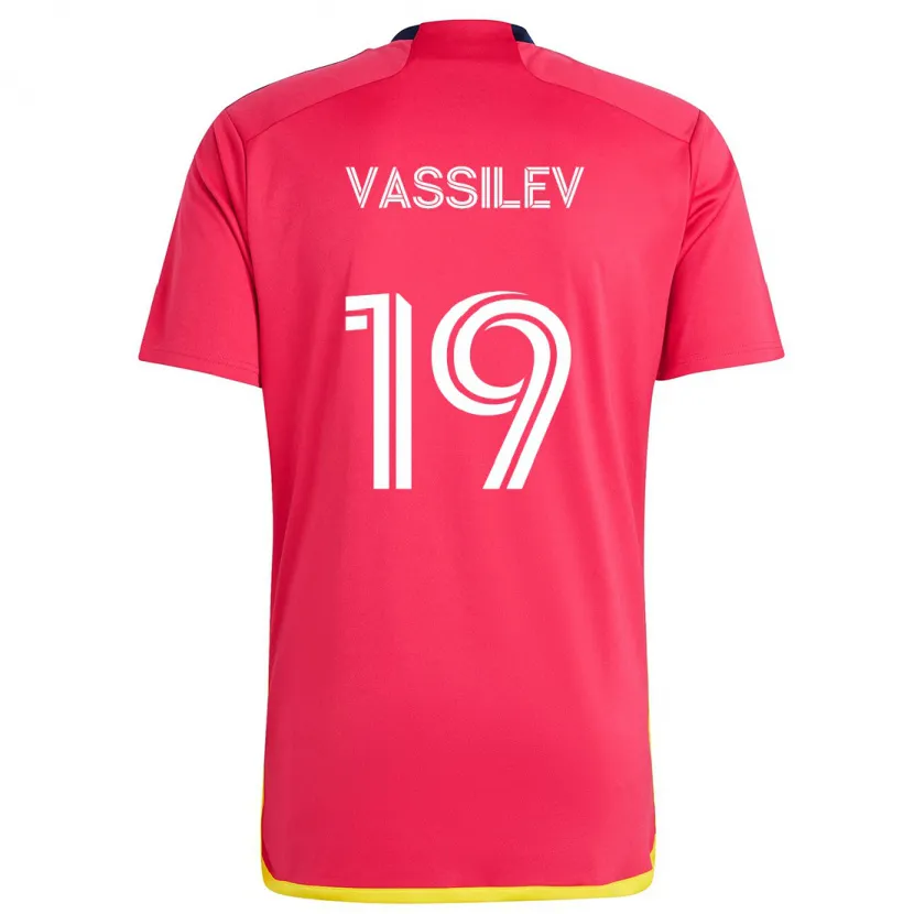 Danxen Kinder Indiana Vassilev #19 Rot Blau Heimtrikot Trikot 2024/25 T-Shirt