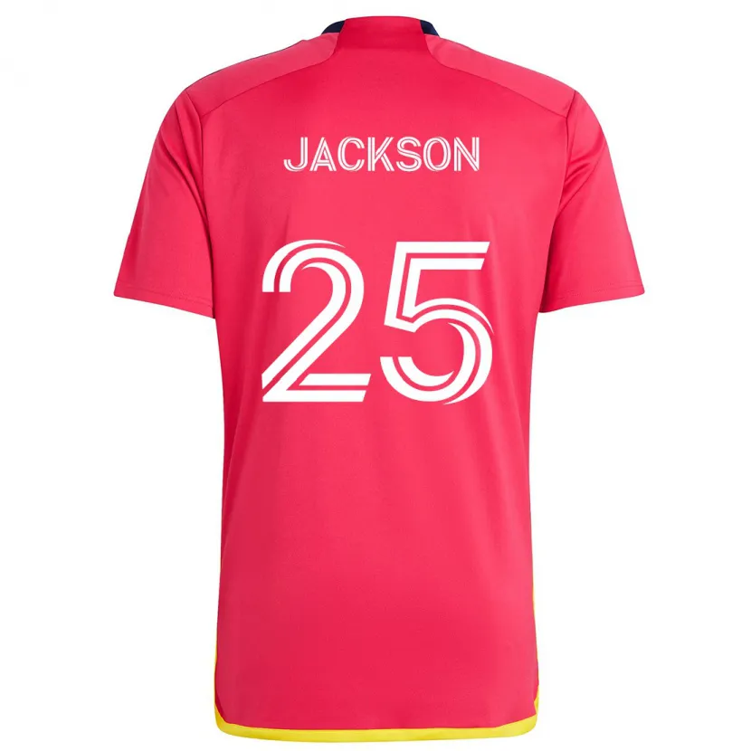 Danxen Kinder Aziel Jackson #25 Rot Blau Heimtrikot Trikot 2024/25 T-Shirt