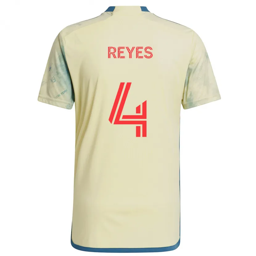 Danxen Kinder Andrés Reyes #4 Gelb Rot Blau Heimtrikot Trikot 2024/25 T-Shirt