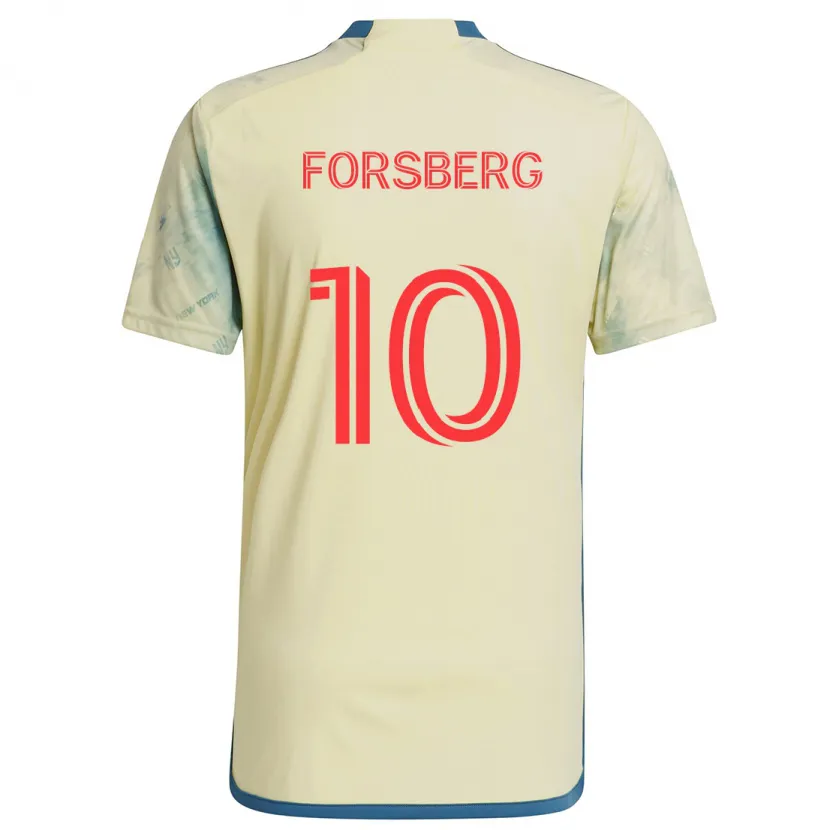 Danxen Kinder Emil Forsberg #10 Gelb Rot Blau Heimtrikot Trikot 2024/25 T-Shirt