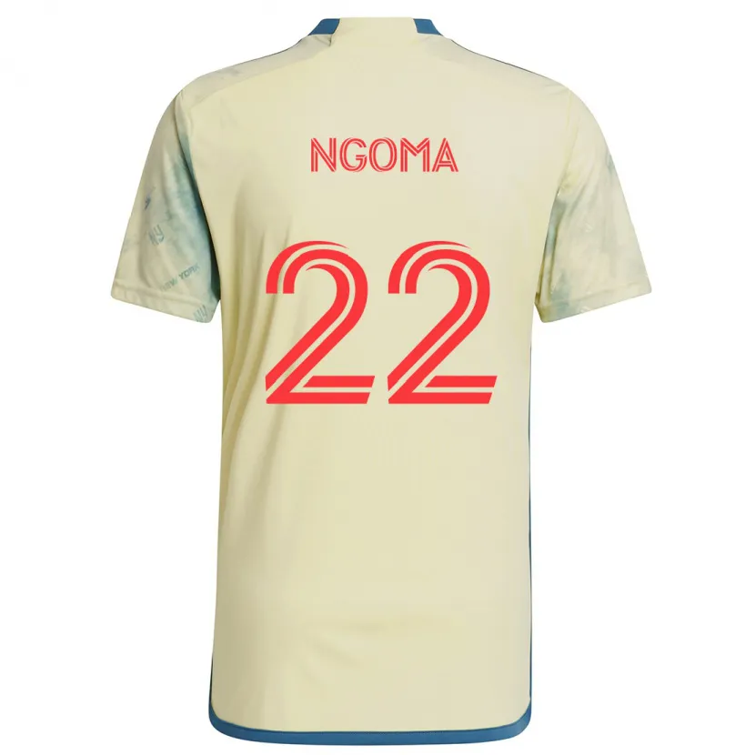 Danxen Kinder Serge Ngoma #22 Gelb Rot Blau Heimtrikot Trikot 2024/25 T-Shirt