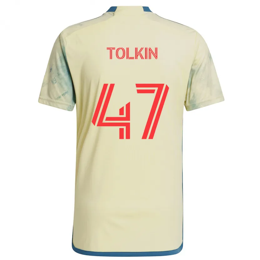 Danxen Kinder John Tolkin #47 Gelb Rot Blau Heimtrikot Trikot 2024/25 T-Shirt