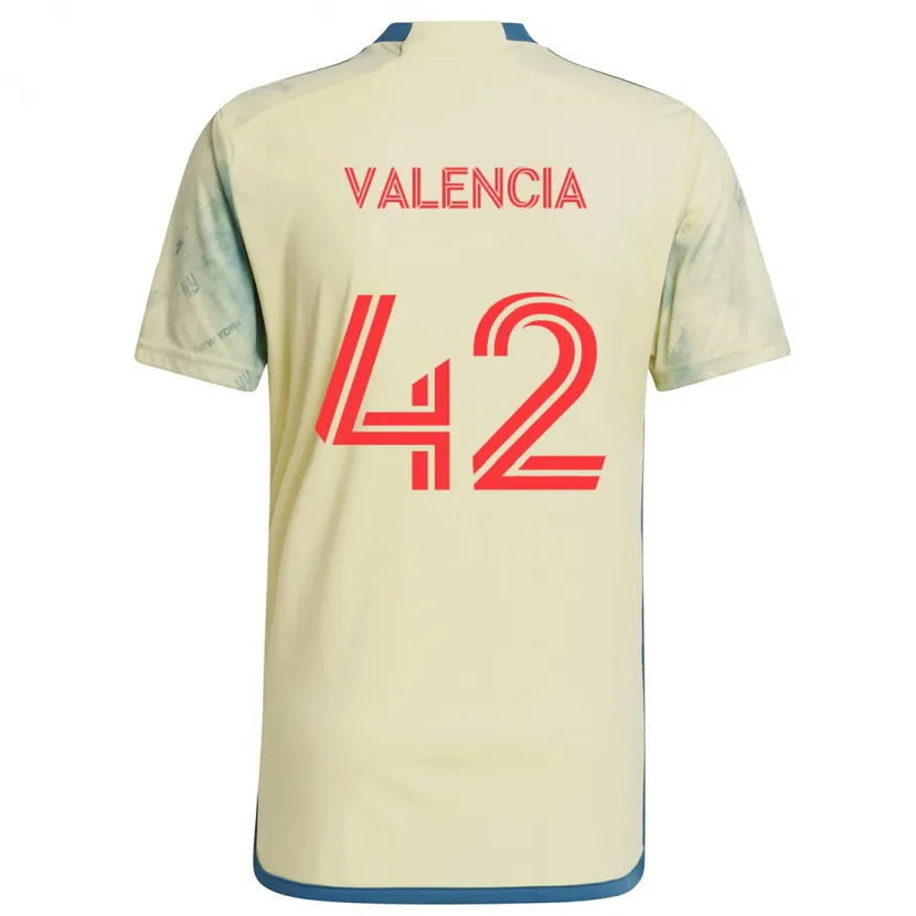 Danxen Kinder Omar Valencia #42 Gelb Rot Blau Heimtrikot Trikot 2024/25 T-Shirt