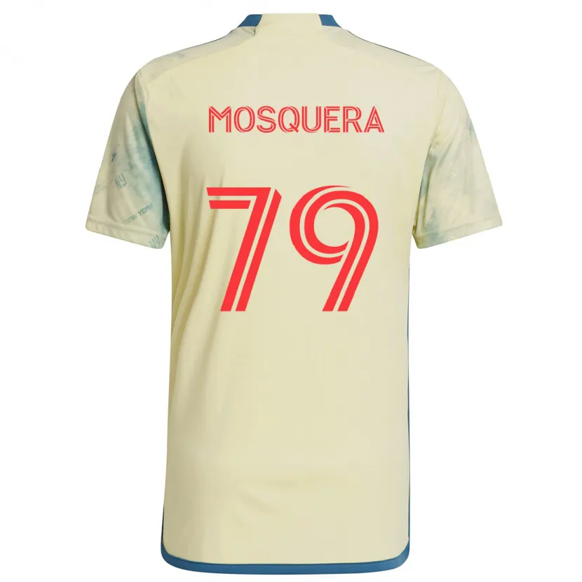 Danxen Kinder Rafael Mosquera #79 Gelb Rot Blau Heimtrikot Trikot 2024/25 T-Shirt