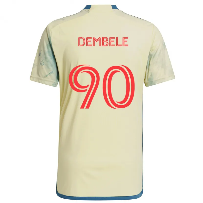 Danxen Kinder Malick Dembele #90 Gelb Rot Blau Heimtrikot Trikot 2024/25 T-Shirt