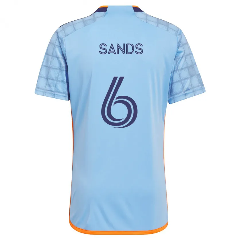 Danxen Kinder James Sands #6 Blau Orange Heimtrikot Trikot 2024/25 T-Shirt