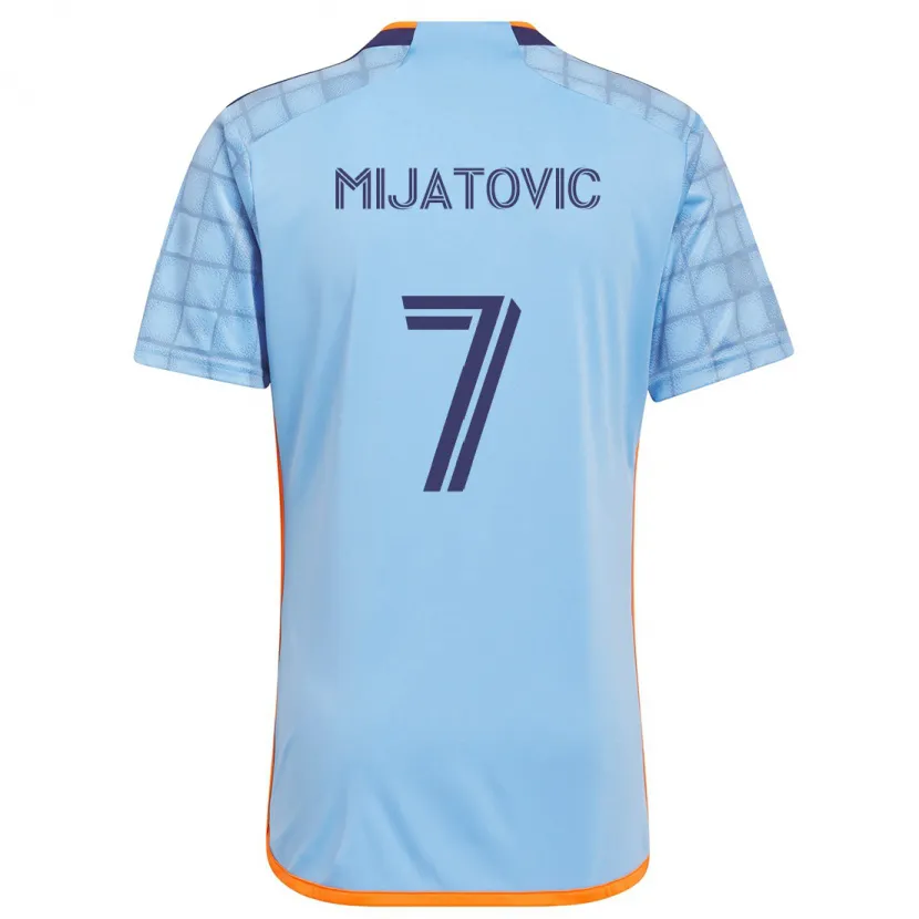 Danxen Kinder Jovan Mijatovic #7 Blau Orange Heimtrikot Trikot 2024/25 T-Shirt