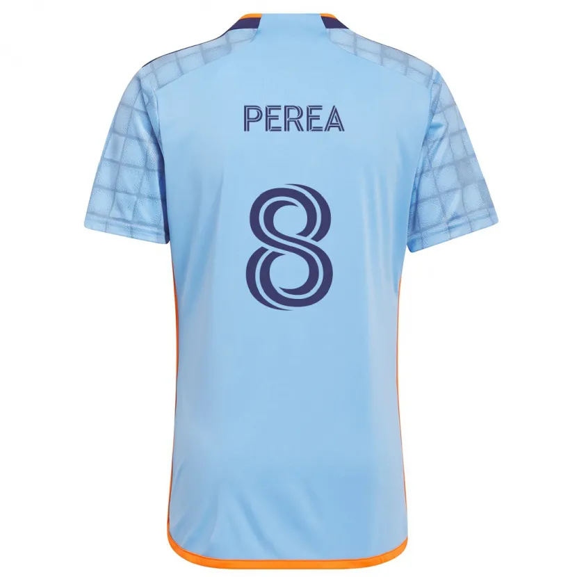 Danxen Kinder Andrés Perea #8 Blau Orange Heimtrikot Trikot 2024/25 T-Shirt