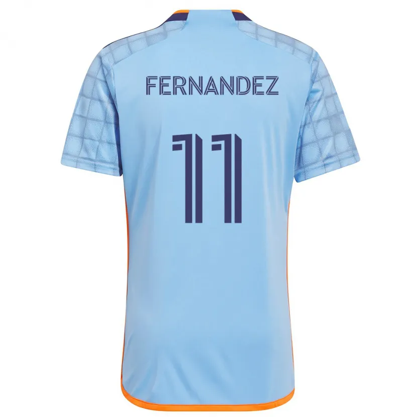 Danxen Kinder Julián Fernández #11 Blau Orange Heimtrikot Trikot 2024/25 T-Shirt