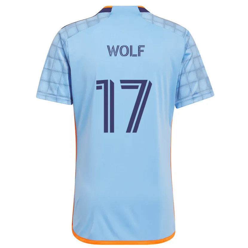 Danxen Kinder Hannes Wolf #17 Blau Orange Heimtrikot Trikot 2024/25 T-Shirt