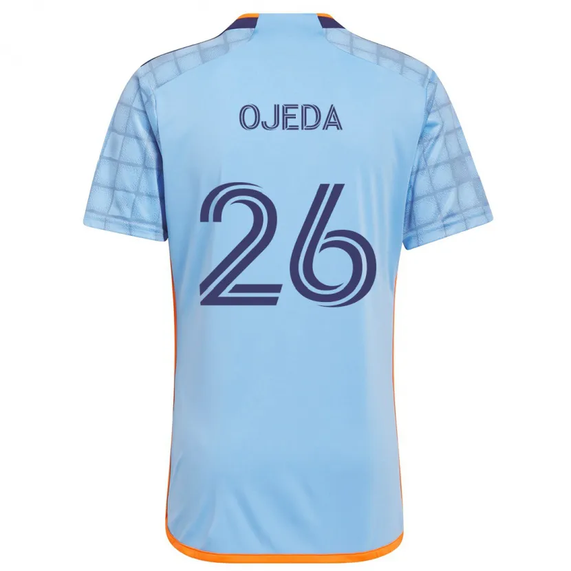 Danxen Kinder Agustín Ojeda #26 Blau Orange Heimtrikot Trikot 2024/25 T-Shirt