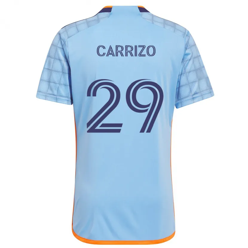 Danxen Kinder Máximo Carrizo #29 Blau Orange Heimtrikot Trikot 2024/25 T-Shirt