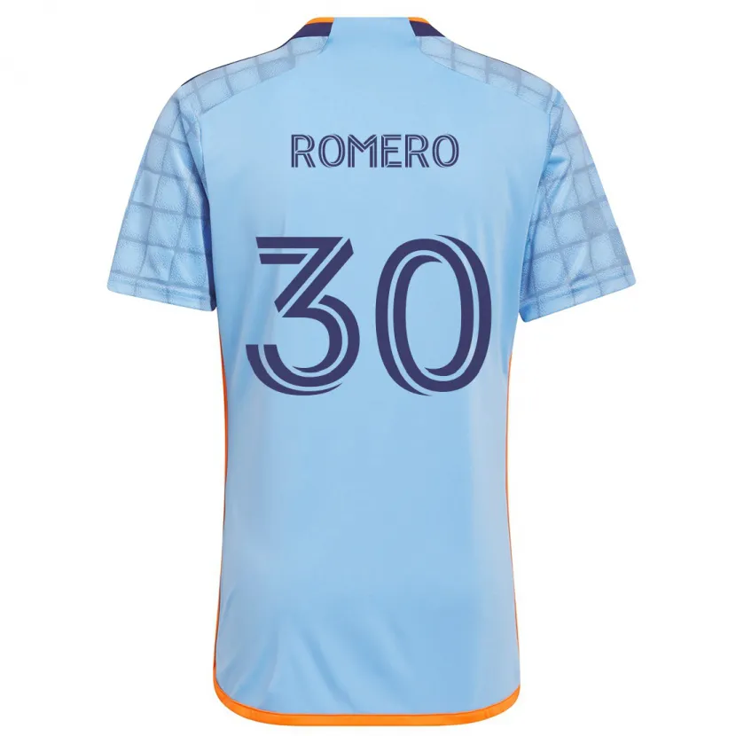 Danxen Kinder Tomás Romero #30 Blau Orange Heimtrikot Trikot 2024/25 T-Shirt