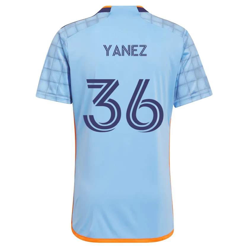 Danxen Kinder Zidane Yañez #36 Blau Orange Heimtrikot Trikot 2024/25 T-Shirt