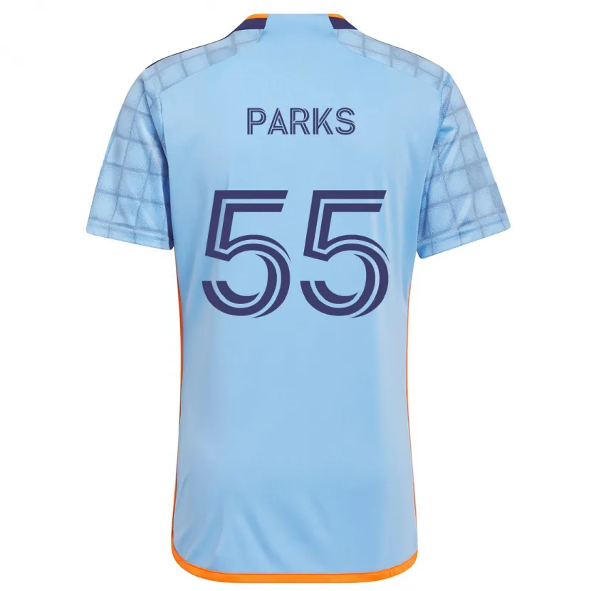 Danxen Kinder Keaton Parks #55 Blau Orange Heimtrikot Trikot 2024/25 T-Shirt