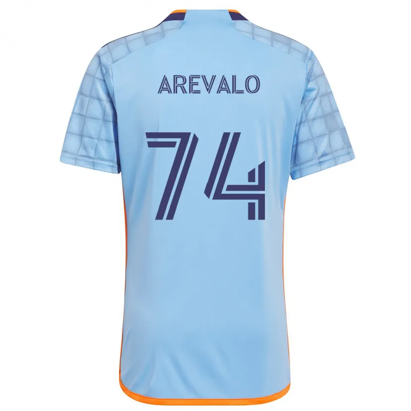 Danxen Kinder Ronny Arévalo #74 Blau Orange Heimtrikot Trikot 2024/25 T-Shirt