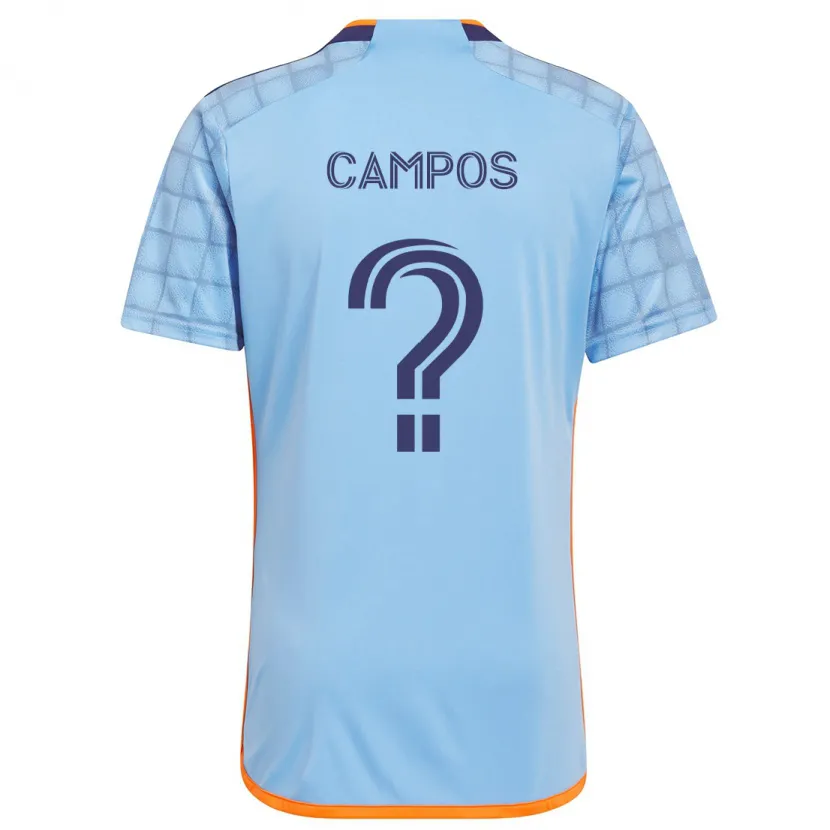 Danxen Kinder Adonis Campos #0 Blau Orange Heimtrikot Trikot 2024/25 T-Shirt