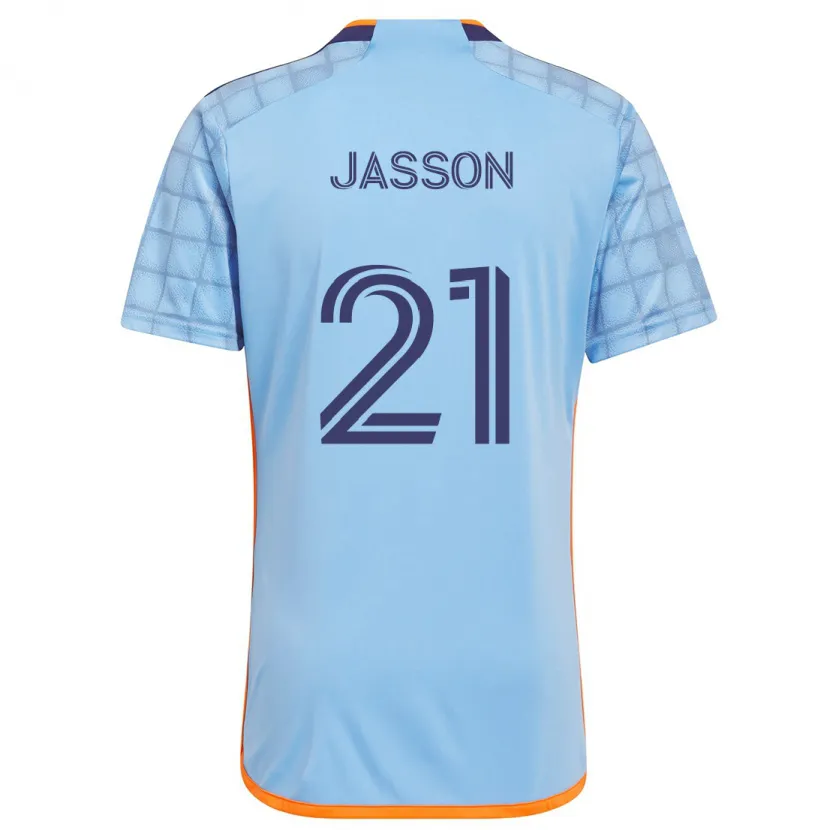 Danxen Kinder Andres Jasson #21 Blau Orange Heimtrikot Trikot 2024/25 T-Shirt