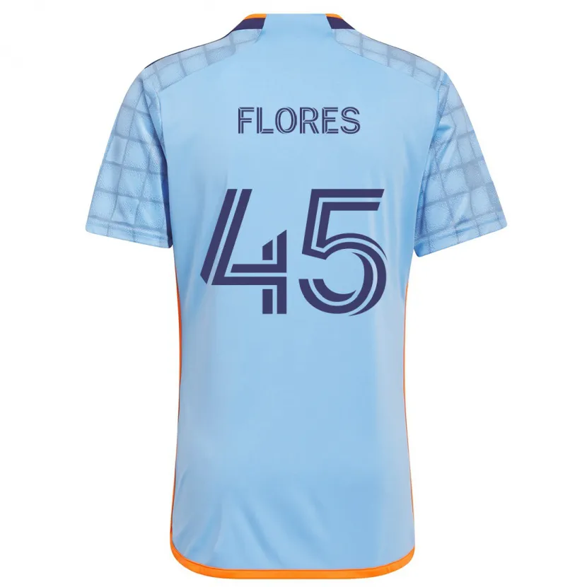 Danxen Kinder Brian Flores #45 Blau Orange Heimtrikot Trikot 2024/25 T-Shirt