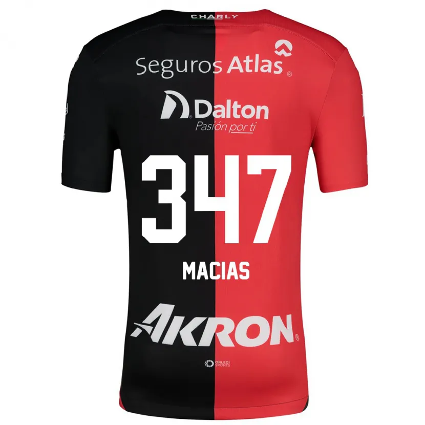 Danxen Kinder Ángel Macías #347 Rot Schwarz Heimtrikot Trikot 2024/25 T-Shirt