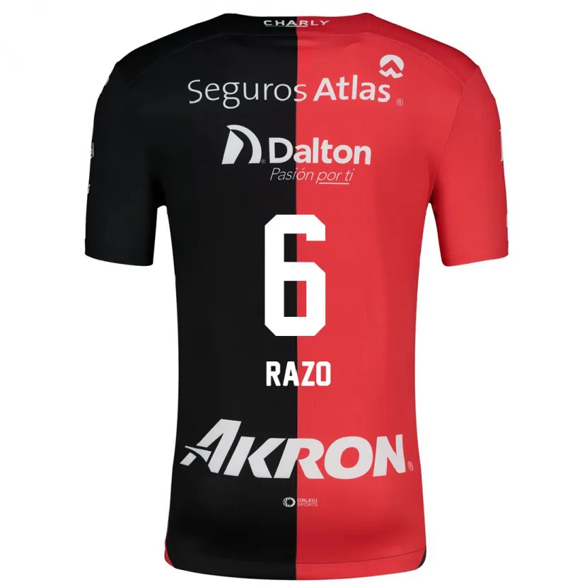 Danxen Kinder Valeria Razo #6 Rot Schwarz Heimtrikot Trikot 2024/25 T-Shirt