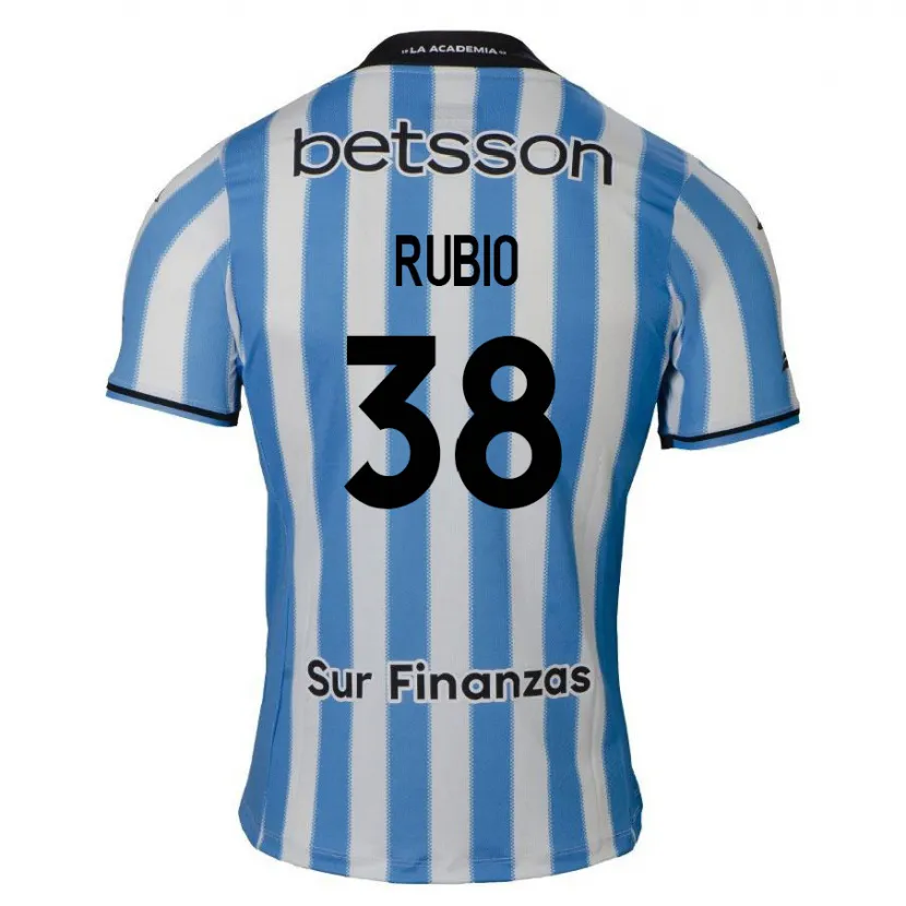 Danxen Kinder Tobías Rubio #38 Blau Weiß Schwarz Heimtrikot Trikot 2024/25 T-Shirt