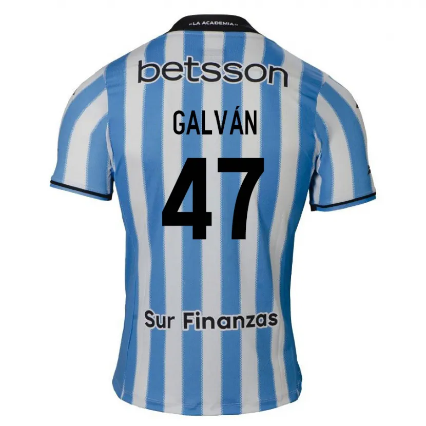 Danxen Kinder Ignacio Galván #47 Blau Weiß Schwarz Heimtrikot Trikot 2024/25 T-Shirt