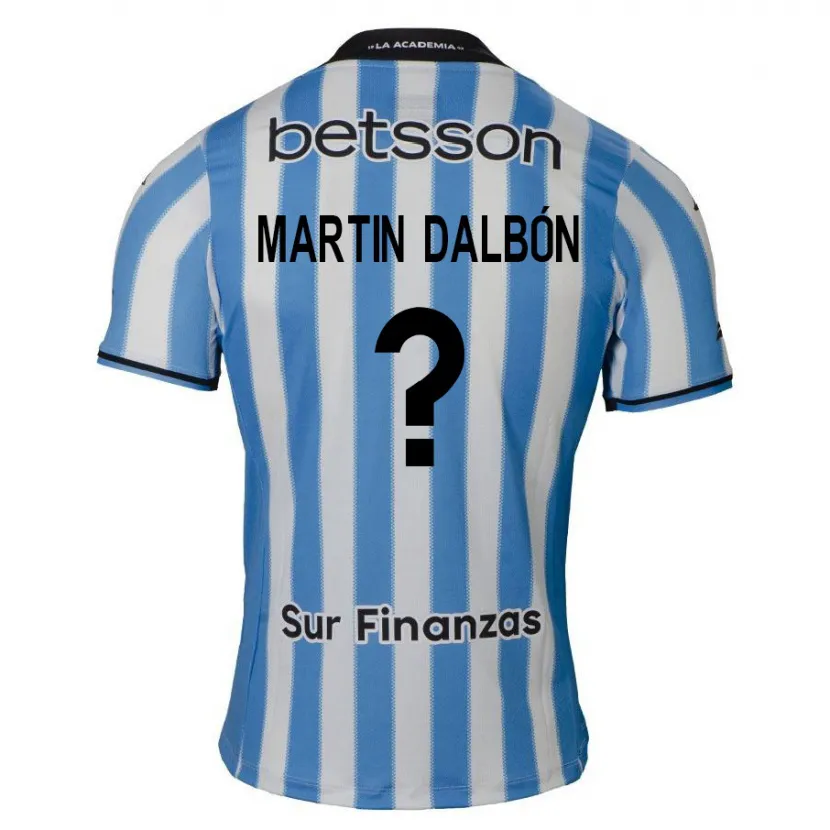 Danxen Kinder Juan Martin Dalbón #0 Blau Weiß Schwarz Heimtrikot Trikot 2024/25 T-Shirt