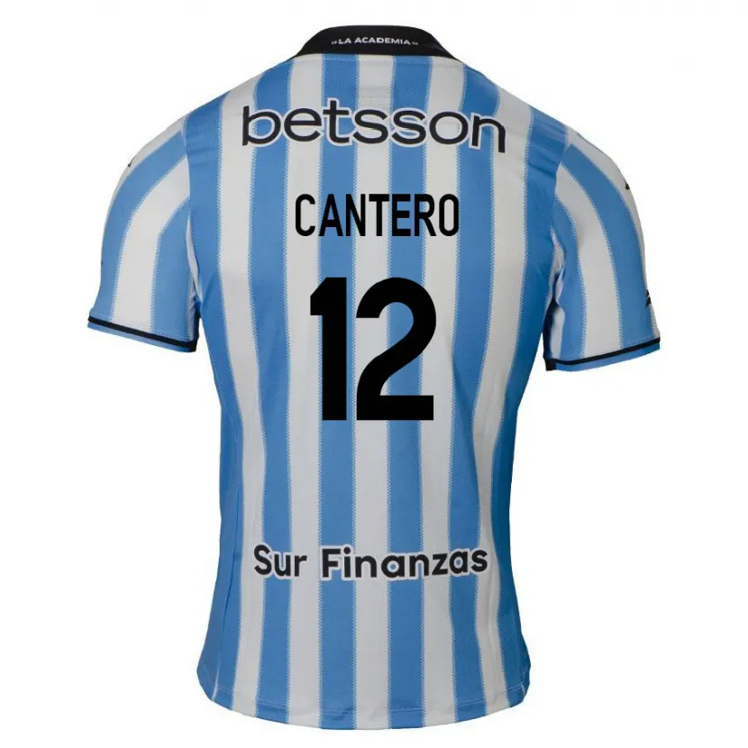 Danxen Kinder Milton Cantero #12 Blau Weiß Schwarz Heimtrikot Trikot 2024/25 T-Shirt