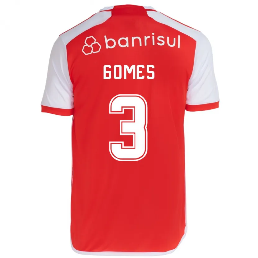 Danxen Kinder Igor Gomes #3 Rot-Weiss Heimtrikot Trikot 2024/25 T-Shirt