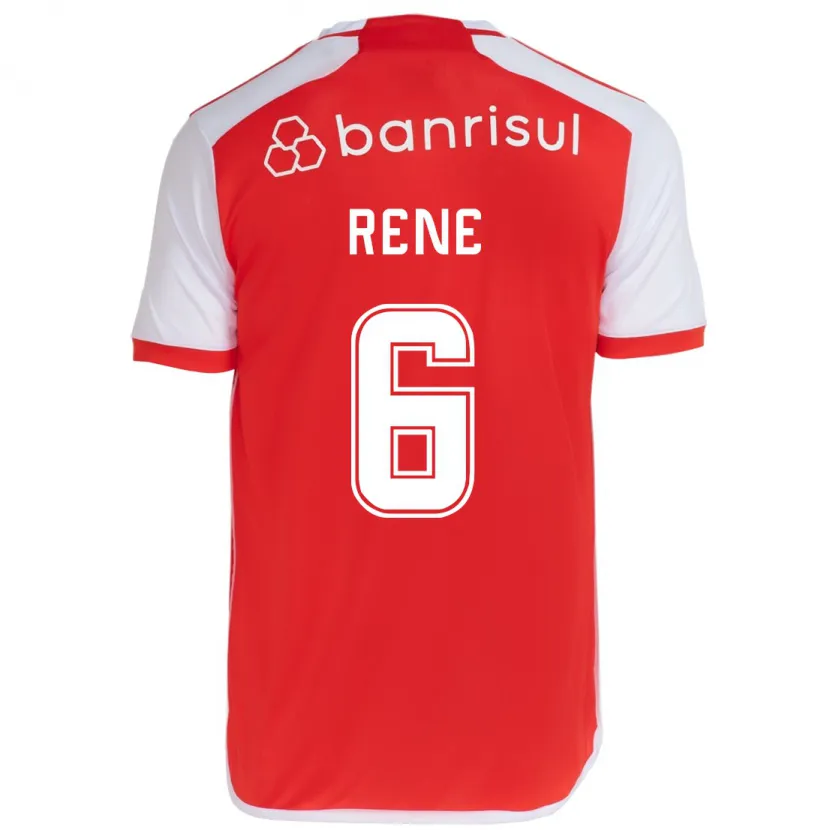 Danxen Kinder Renê #6 Rot-Weiss Heimtrikot Trikot 2024/25 T-Shirt