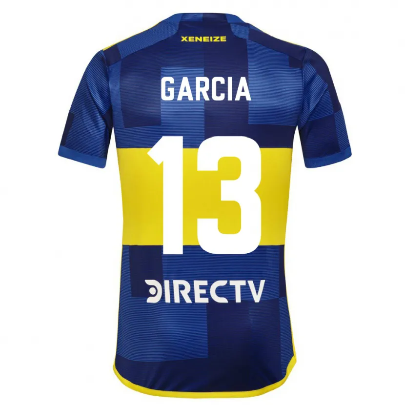 Danxen Kinder Javier García #13 Blau Gelb Heimtrikot Trikot 2024/25 T-Shirt