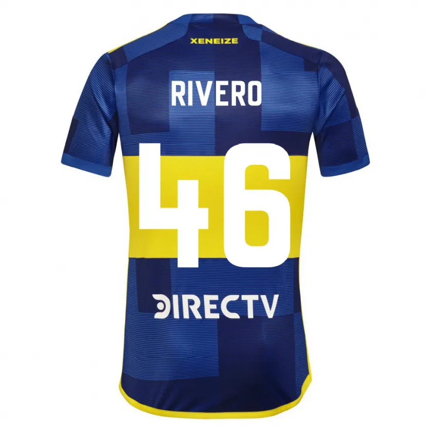 Danxen Kinder Simón Rivero #46 Blau Gelb Heimtrikot Trikot 2024/25 T-Shirt