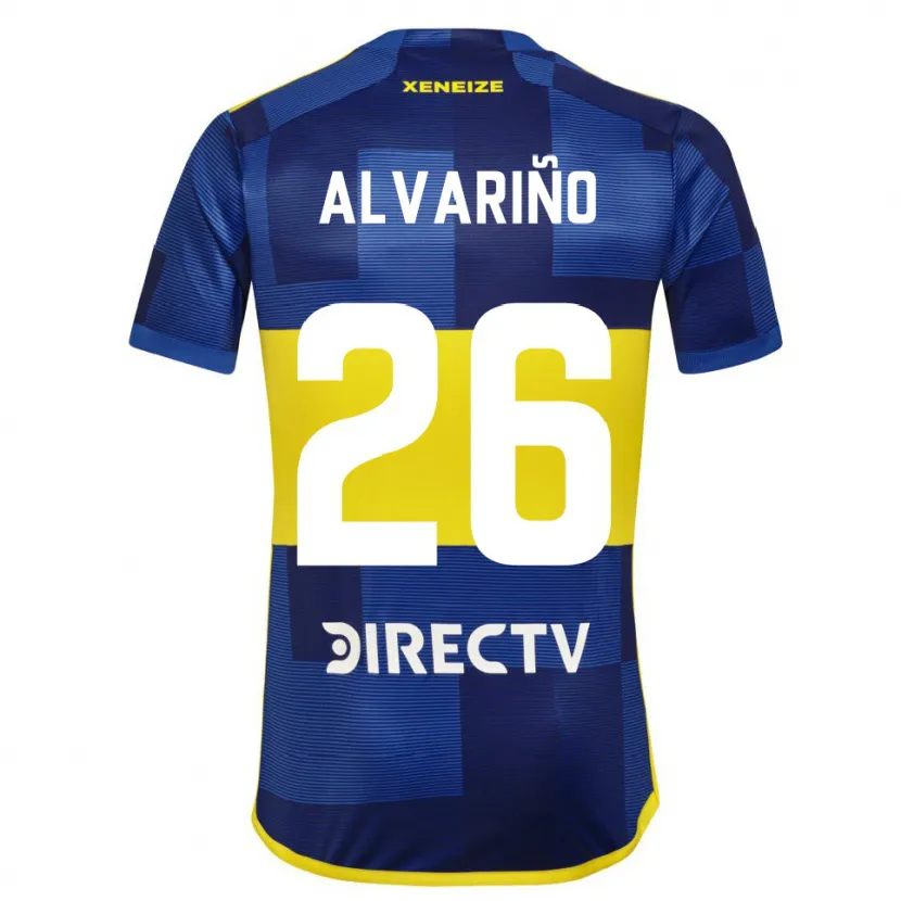 Danxen Kinder Alexis Alvariño #26 Blau Gelb Heimtrikot Trikot 2024/25 T-Shirt